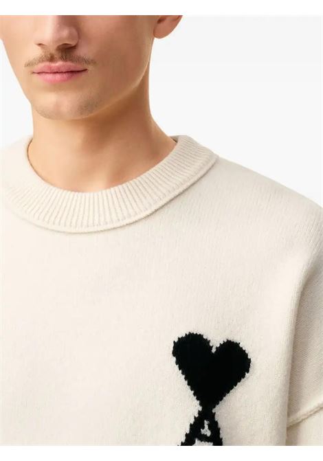 adc crewneck sweater man off-white AMI PARIS | UKS838.018151